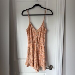 Altar'd State Orange Floral Romper